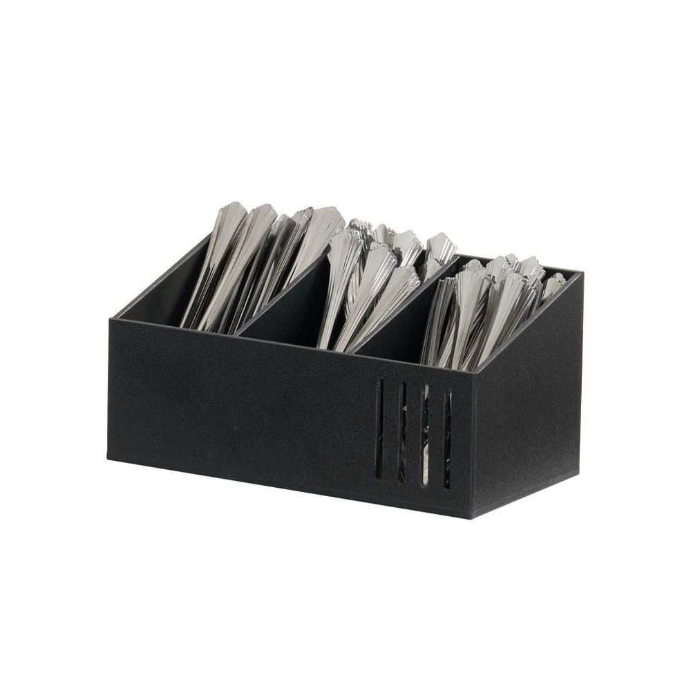 Cal-mil Classic Black Abs Flatware Organizer, 5.5 X 10.5 X 5 Inch