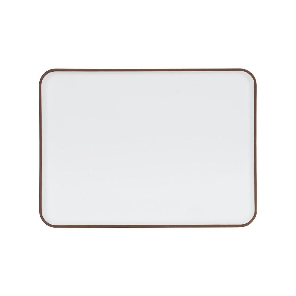 Cal-mil Hudson Two Tone Collection Stoneware Melamine Rectangular Serving Tray, 9.5 X 13 X 1 Inch -- 6 Per Case