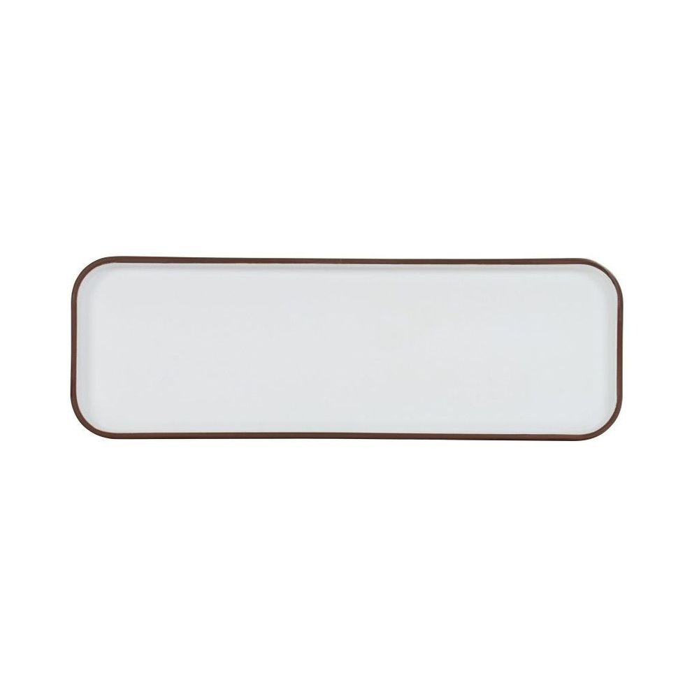 Cal-mil Hudson Two Tone Collection Stoneware Melamine Rectangular Serving Tray, 12 X 4 X 1 Inch -- 6 Per Case
