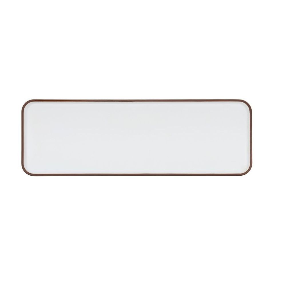 Cal-mil Hudson Two Tone Collection Stoneware Melamine Rectangular Serving Tray, 18 X 6 X 1 Inch -- 6 Per Case