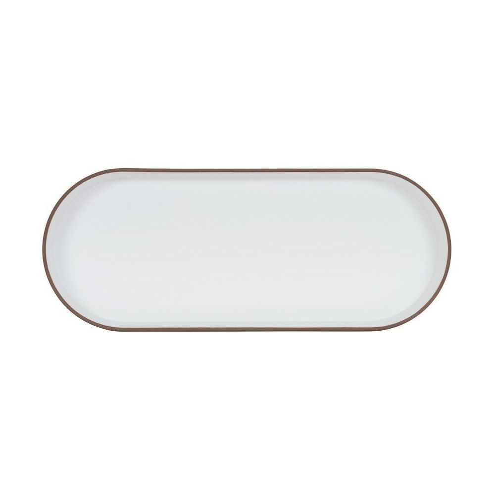 Cal-mil Hudson Two Tone Collection Stoneware Oval Melamine Raised Rim Bowl, 5 Quart Capacity -- 6 Per Case