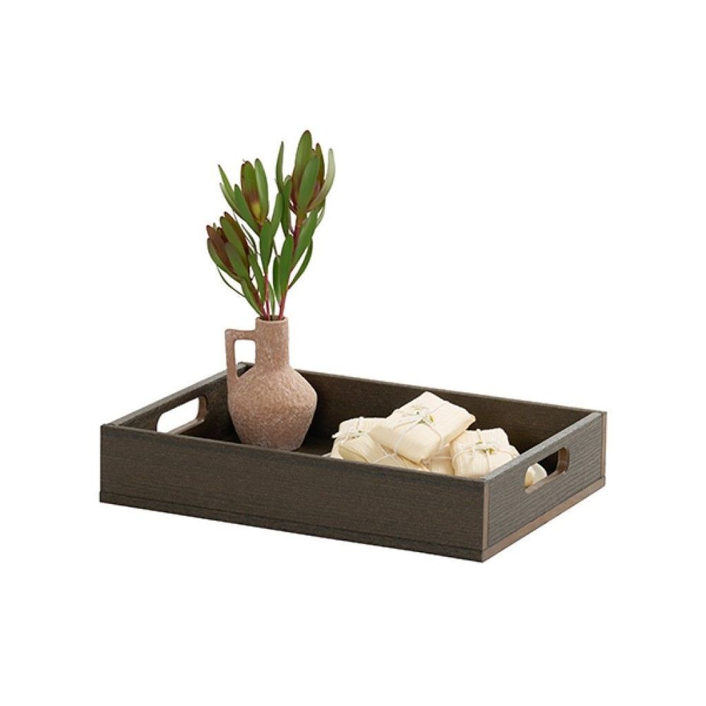 Cal-mil Vista Collection Mocha Tray With Handles, 13 X 17 X 4 Inch