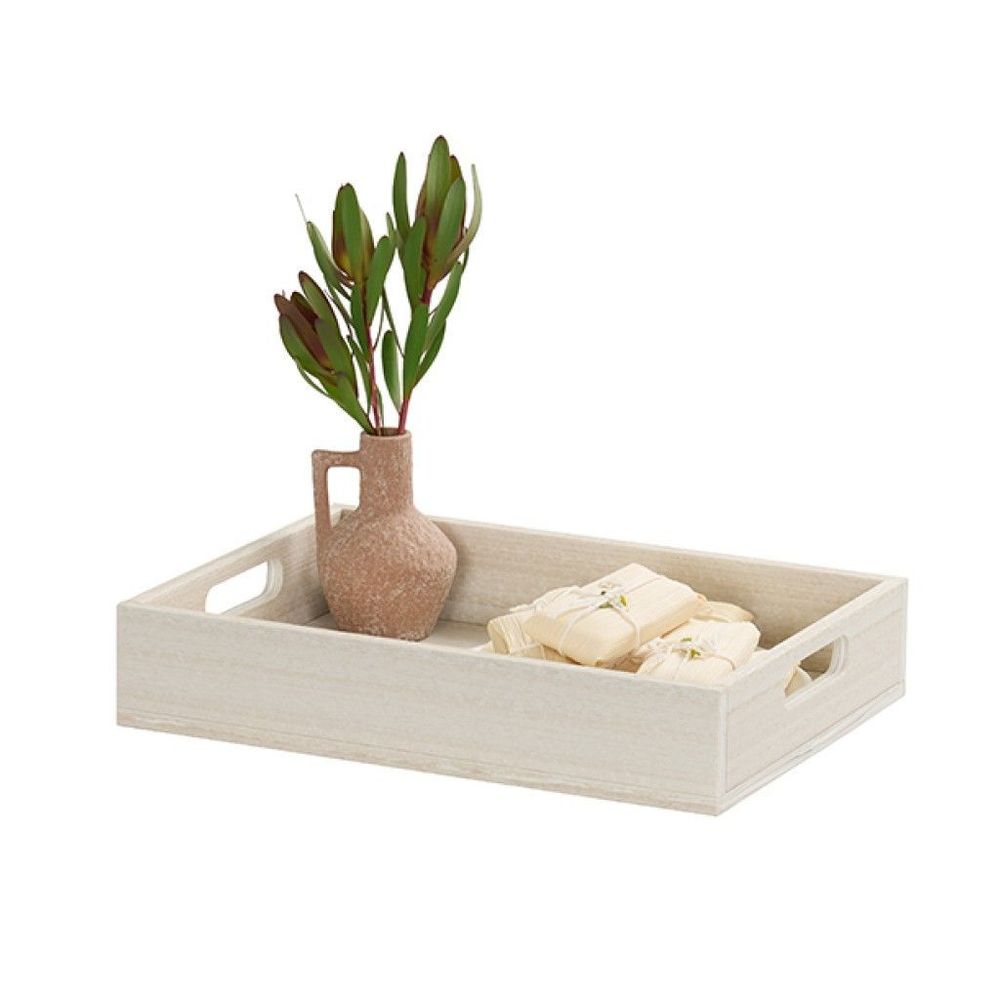 Cal-mil Vista Collection Coastal Tray With Handles, 13 X 17 X 4 Inch