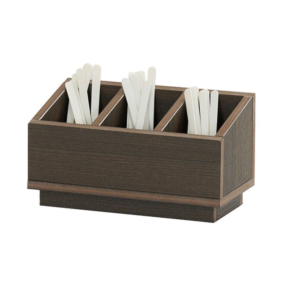 Cal-mil Vista Collection Mocha Three Section Flatware Organizer, 5.5 X 11 X 6.5 Inch
