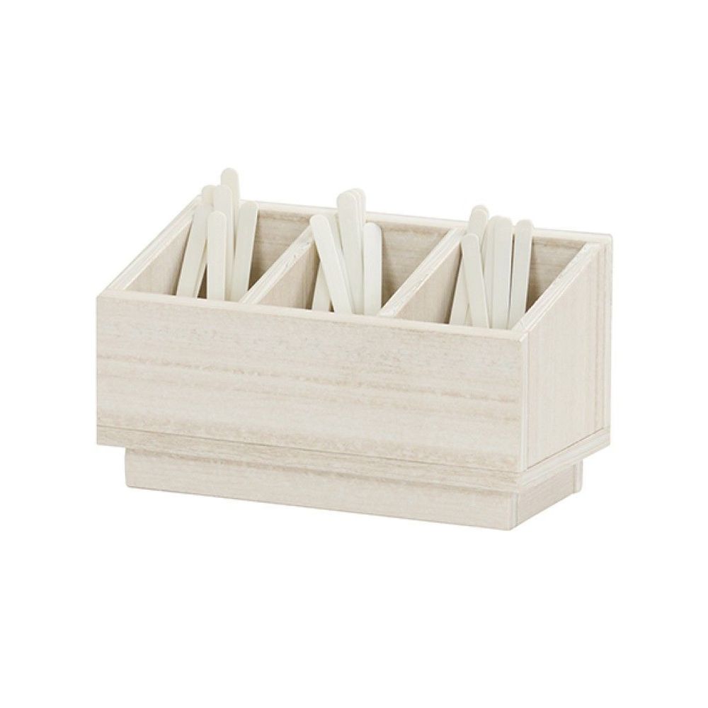 Cal-mil Vista Collection Coastal Three Section Flatware Organizer, 5.5 X 11 X 6.5 Inch