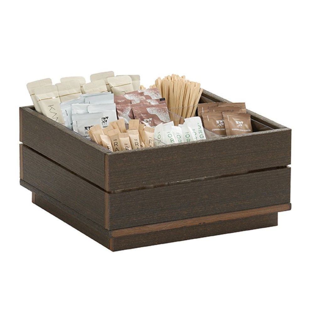 Cal-mil Vista Collection Mocha Nine Section Condiment Organizer, 12 X 12 X 6 Inch