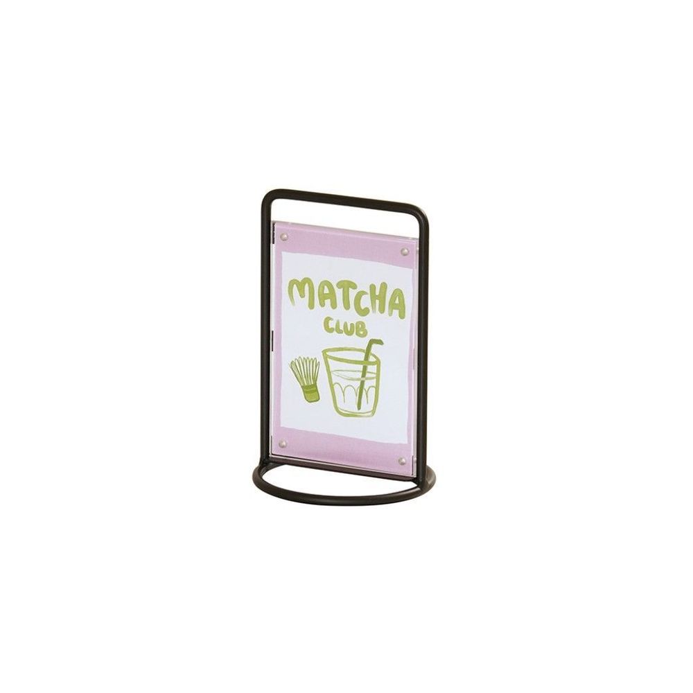 Cal-mil Logan Collection Black Wire Round 4 X 6 Inch Sign Holder -- 6 Per Case