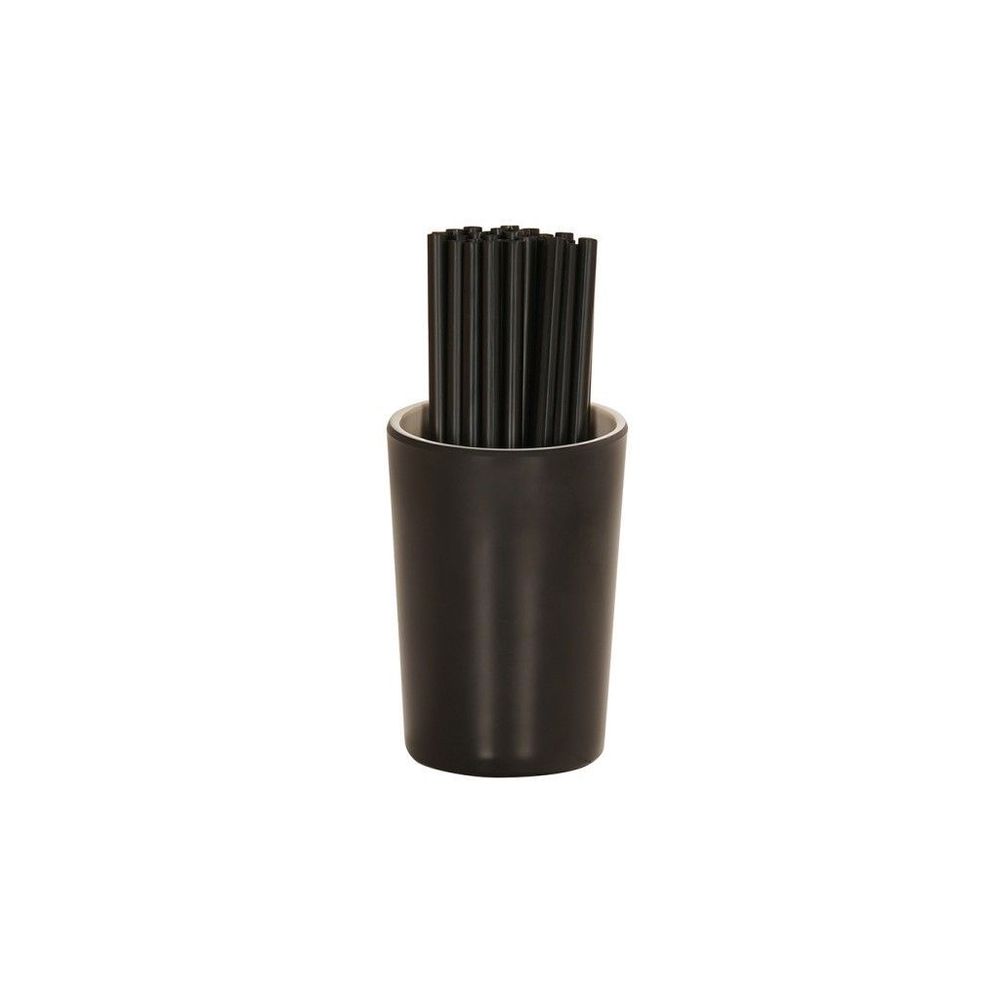 Cal-mil Hudson 2 Tone Collection Black And Ivory Melamine Cylinder, 3.75 Inch Dia. -- 3 Per Case
