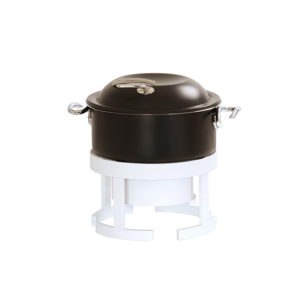 Cal-mil Juno Collection White Round Stackable Chafer Alternative, 12.5 X 12.5 X 7 Inch