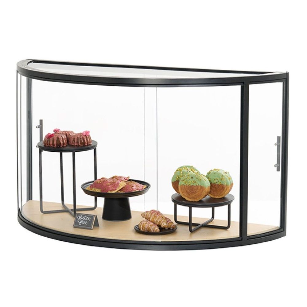 Cal-mil Logan Collection Black Curved Bakery Case, 42 X 17 X 23 Inch