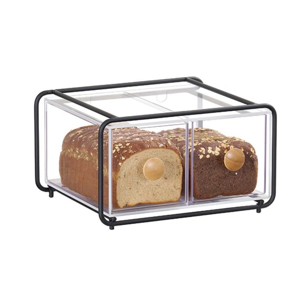 Cal-mil Logan Collection Black Wire Stackable Bread Case, 12 X 12 X 6 Inch