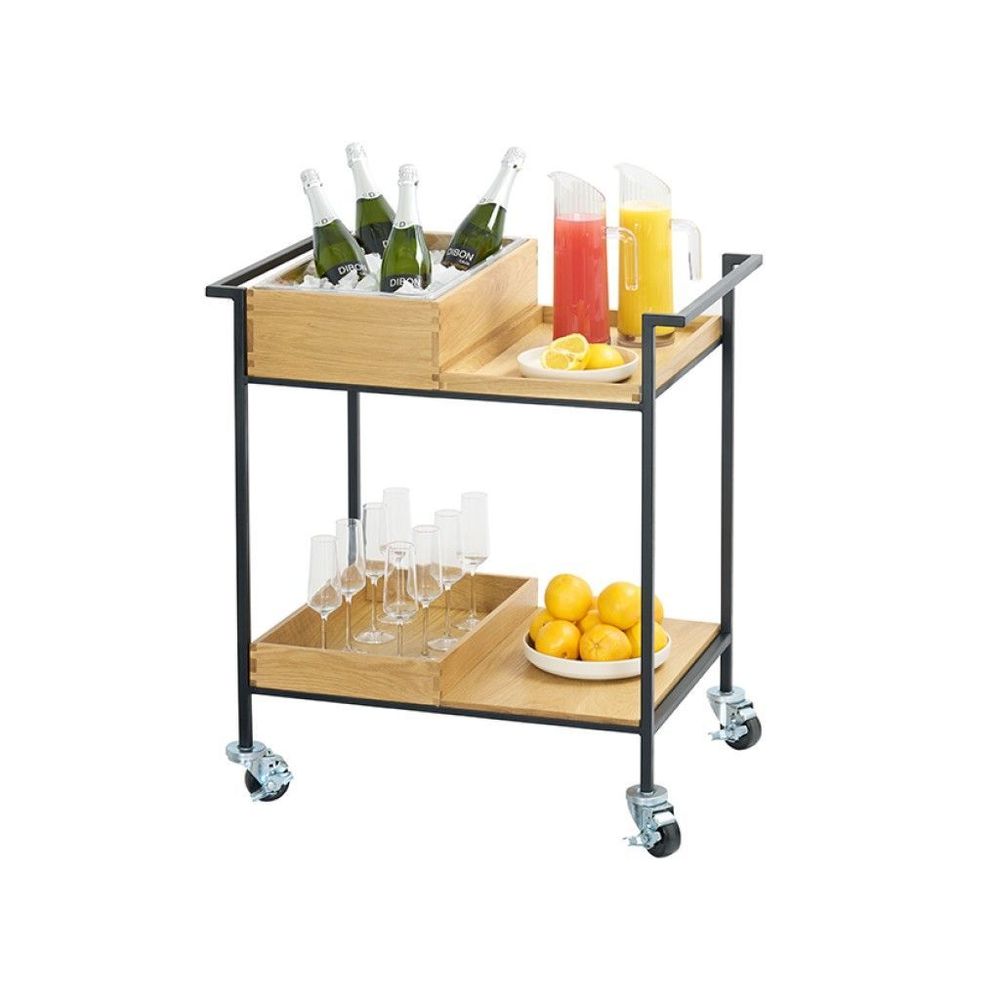 Cal-mil Sydney Collection Black Modular Serving Cart, 21 X 26 X 36 Inch