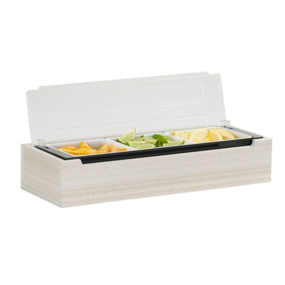 Cal-mil Vista Collection Coastal Three Section Bar Organizer, 7.5 X 20.75 X 4.5 Inch