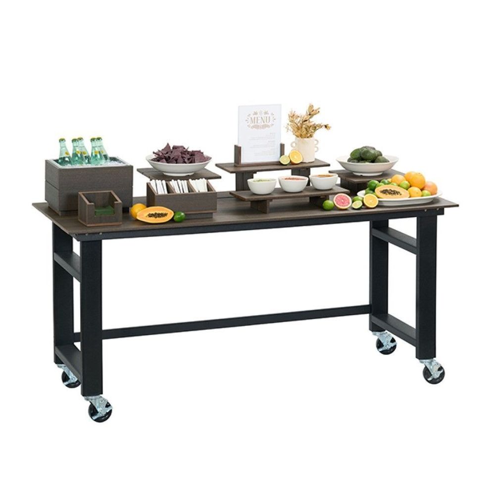 Cal-mil Vista Collection Mocha Outdoor Table, 28 X 72 X 35 Inch