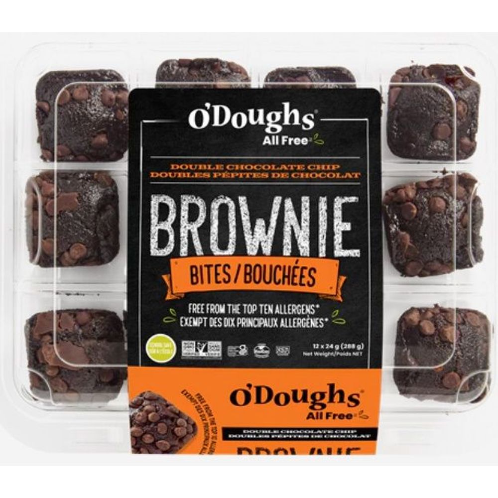 O Doughs Double Chocolate Chip Brownie Bites, 10.2 Ounce -- 6 Per Case