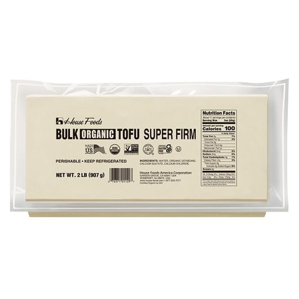 House Foods Organic Bulk Super Firm Tofu, 2 Pound -- 8 Per Case