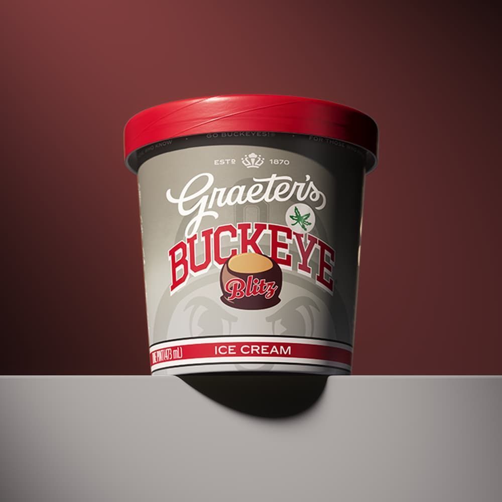 Graeters Buckeye Blitz Chocolate Chip Ice Cream, 16 Ounce -- 8 Per Case