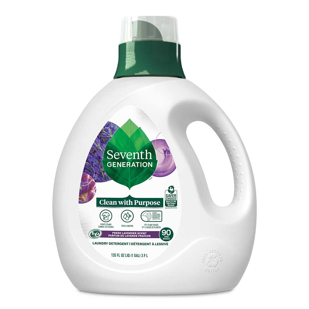 Seventh Generation Fresh Lavender Liquid Laundry Detergent, 135 Fluid Ounce -- 4 Per Case