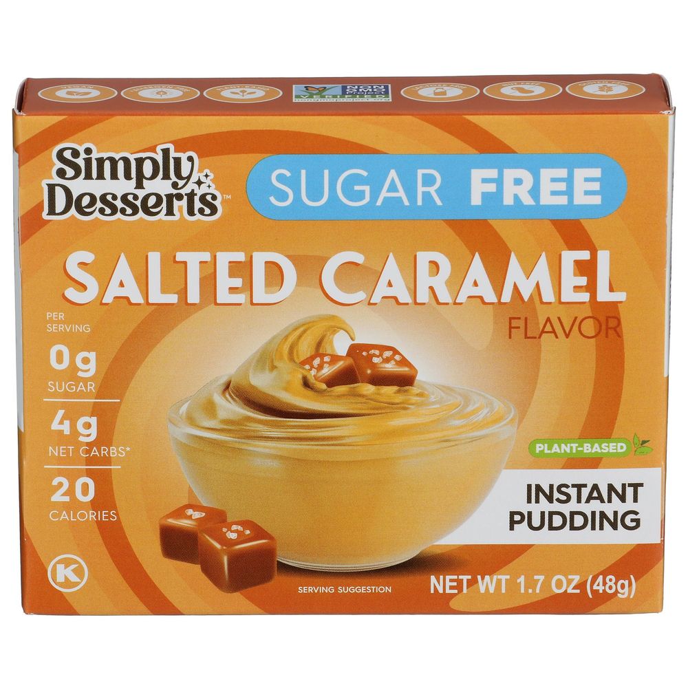 Simply Desserts Sugar Free Salted Caramel Instant Pudding, 1.7 Ounce -- 6 Per Case