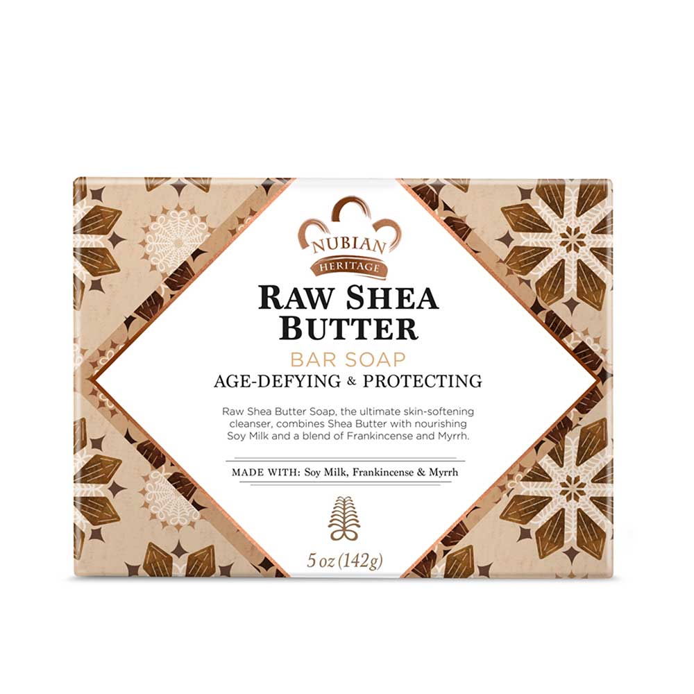 Nubian Heritage Raw Shea Butter Age Defying And Protecting Bar Soap, 5 Ounce -- 24 Per Case