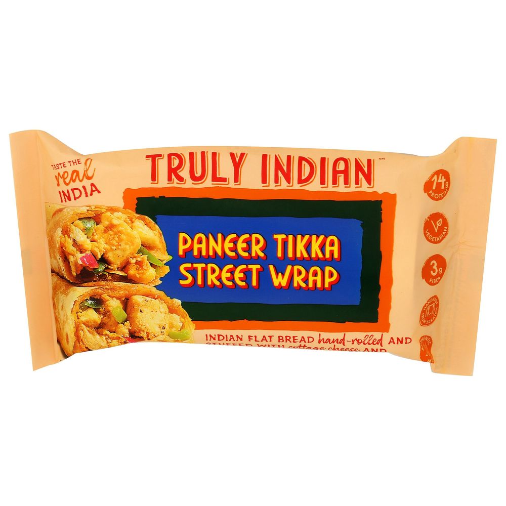 Truly Indian Cottage Cheese And Green Pepper Paneer Tikka Indian Street Wrap, 5.29 Ounce -- 12 Per Case
