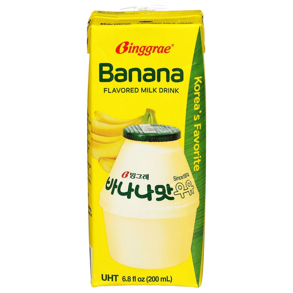 Binggrae Banana Flavored Milk, 6.8 Fluid Ounce -- 6 Per Case