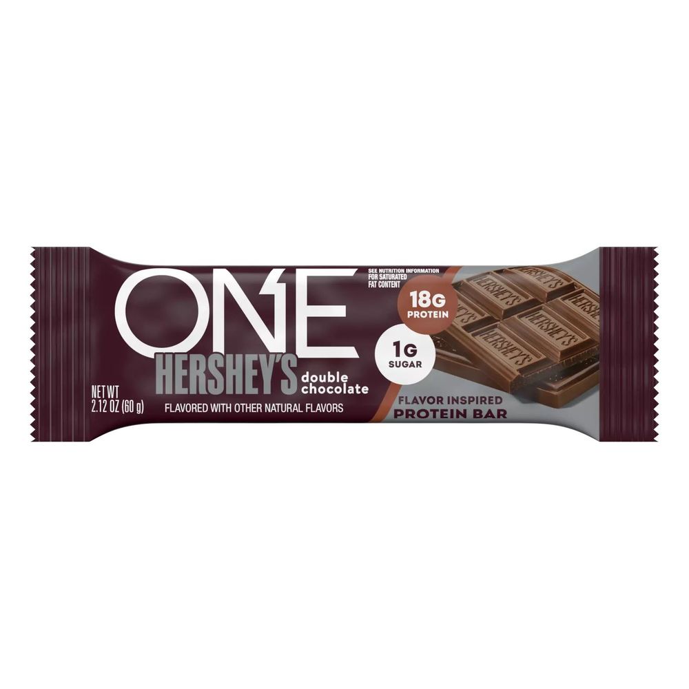 One Hershey's Double Chocolate Flavored Protein Bar, 2.12 Ounce -- 12 Per Case