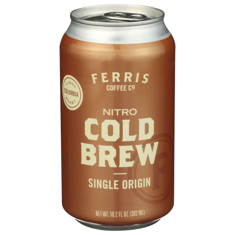 Ferris Colombian Single Origin Nitro Cold Brew Coffee, 10.2 Fluid Ounce -- 12 Per Case