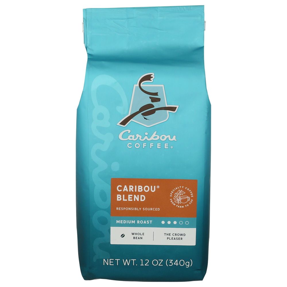 Caribou Coffee Medium Roast Caribou Blend Whole Bean Coffee, 12 Ounce -- 6 Per Case