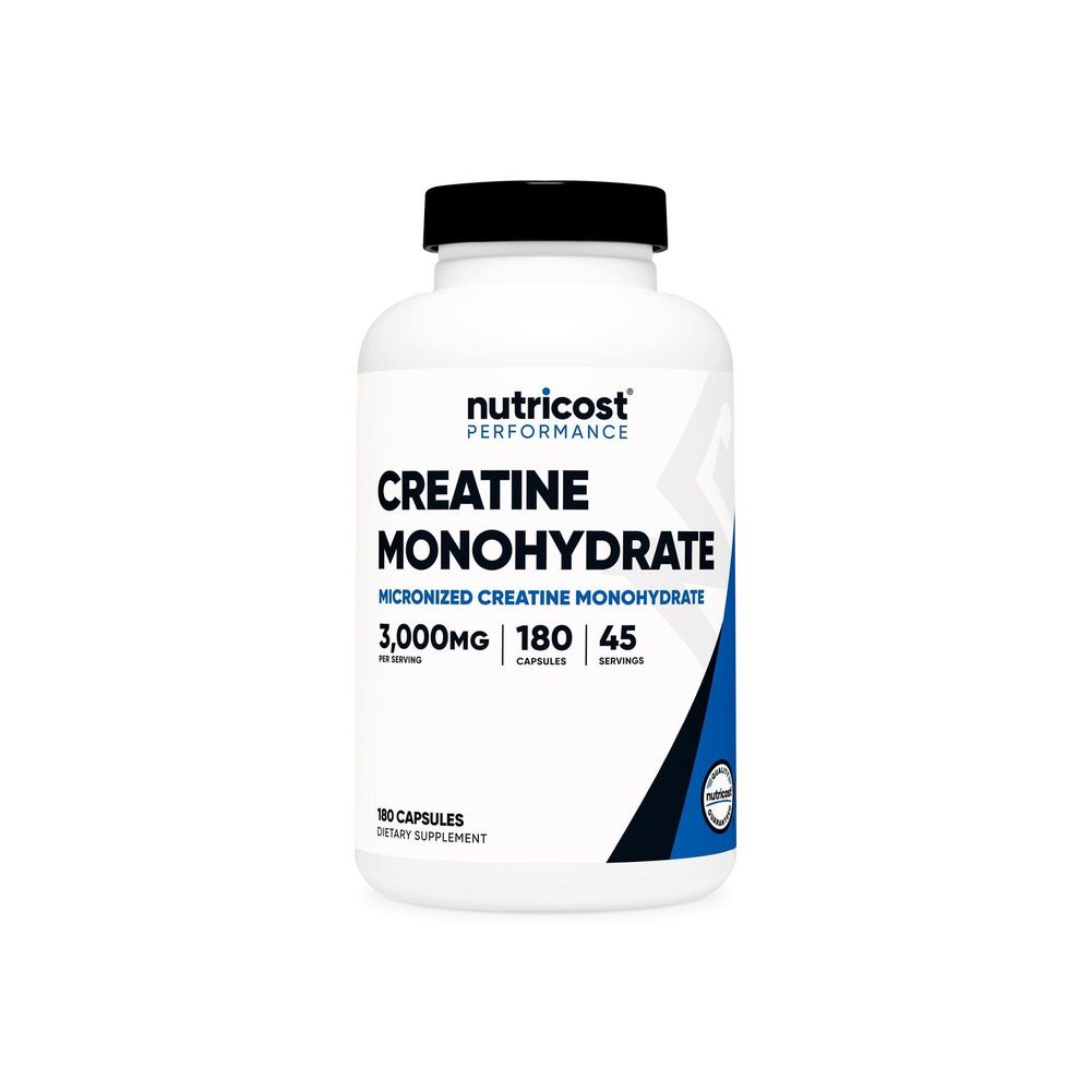 Nutricost Creatine 300 Mg Monohydrate Capsules, 180 Count