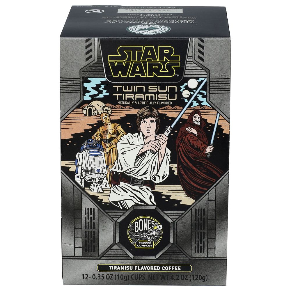 Bones Coffee Company Star Wars Twin Sun Tiramisu Coffee, 12 Count -- 12 Per Case