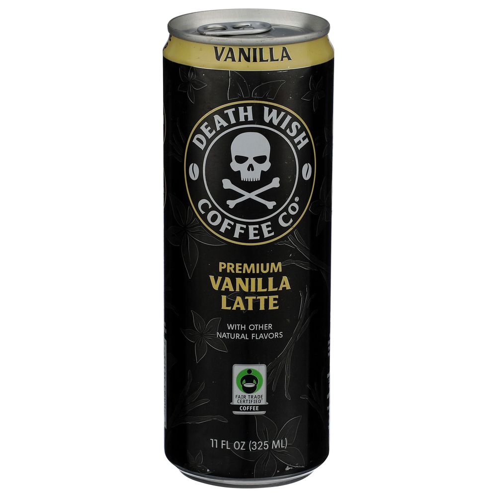 Death Wish Coffee Vanilla Latte, 11 Fluid Ounce -- 12 Per Case