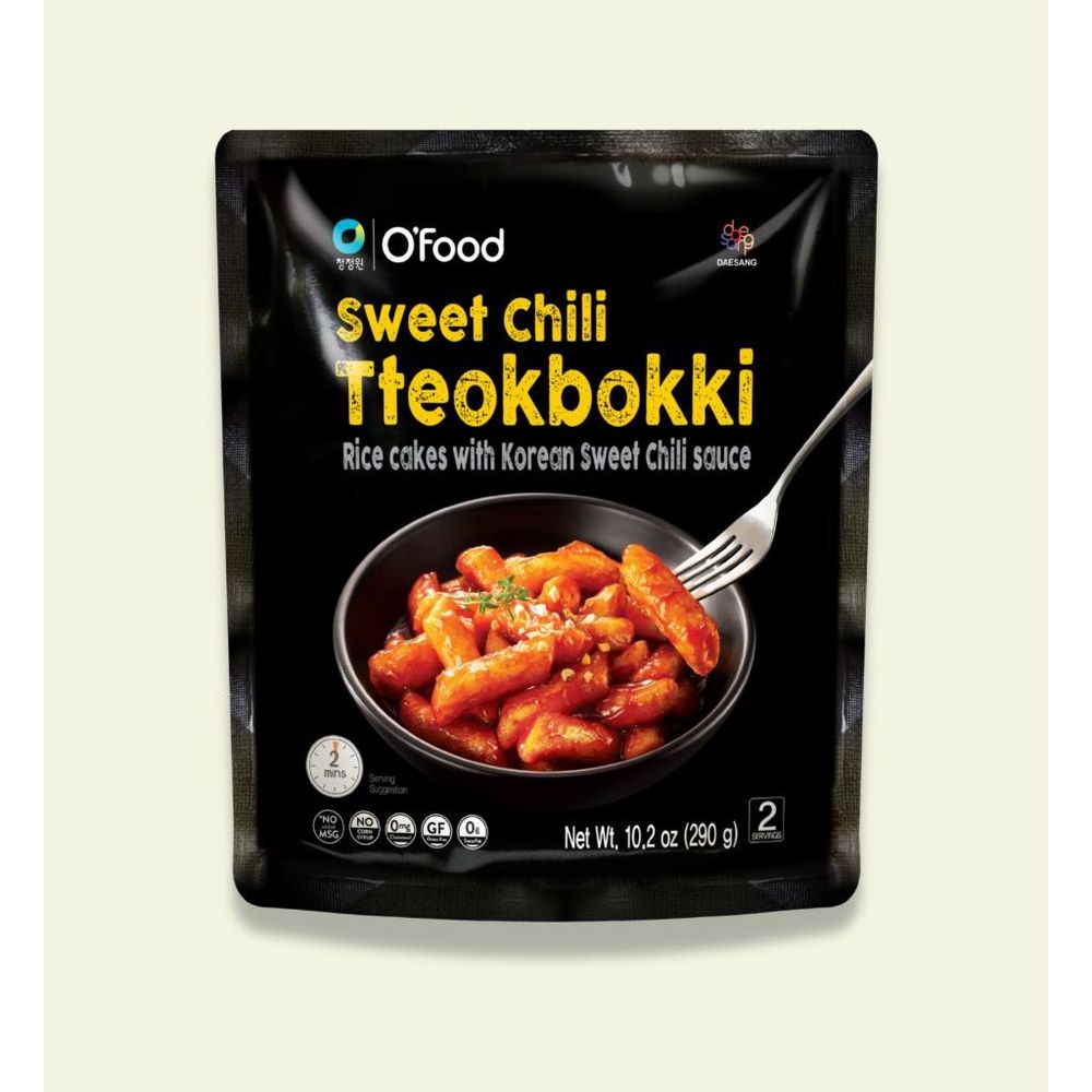 Ofood Sweet Chili Tteokbokki Rice Cakes With Korean Sweet Chili Sauce, 10.2 Ounce -- 12 Per Case