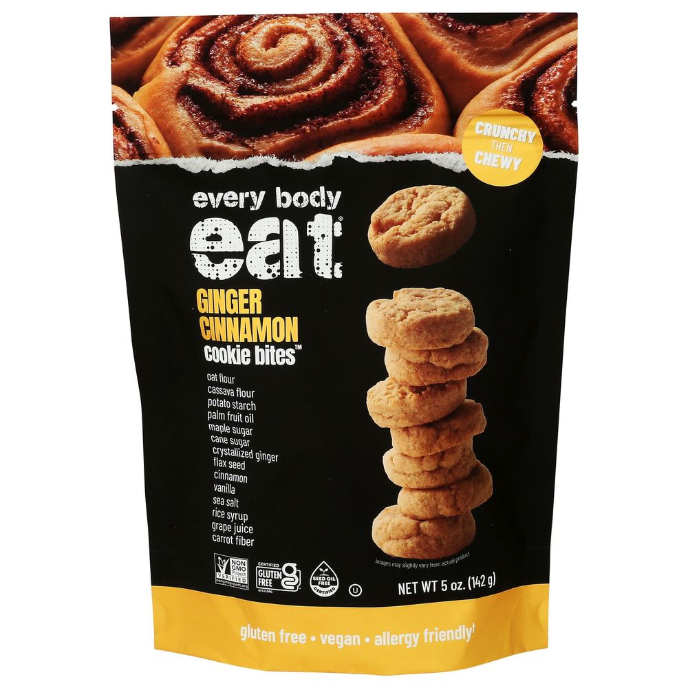 Every Body Eat Ginger Cinnamon Cookie Bites, 5 Ounce -- 6 Per Case