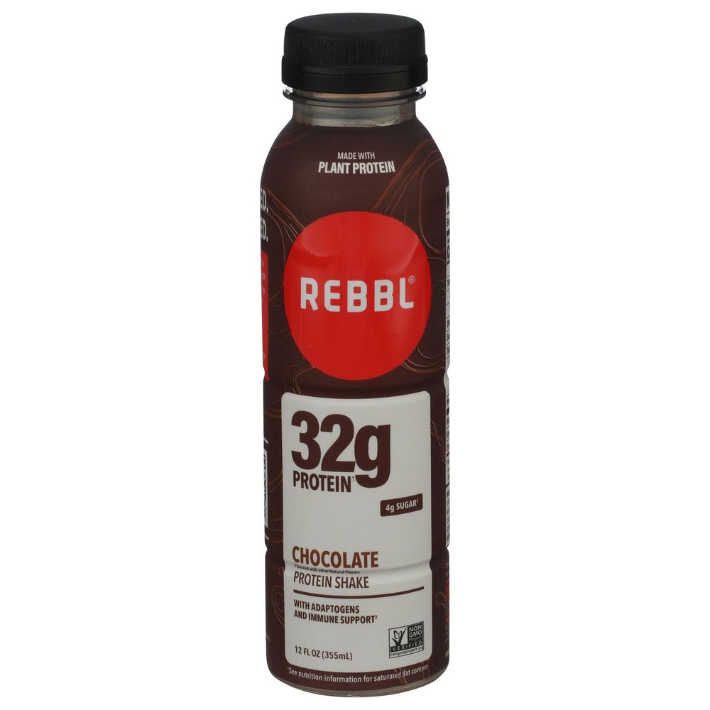 Rebbl Chocolate 32g Protein Shake, 12 Fluid Ounce -- 6 Per Case