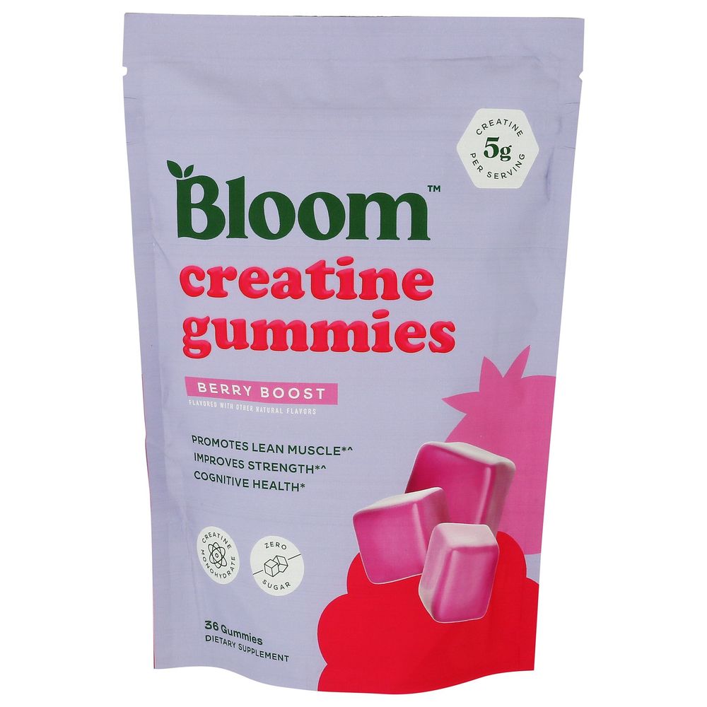 Bloom Nutrition Berry Boost Creatine Gummies, 9.28 Ounce