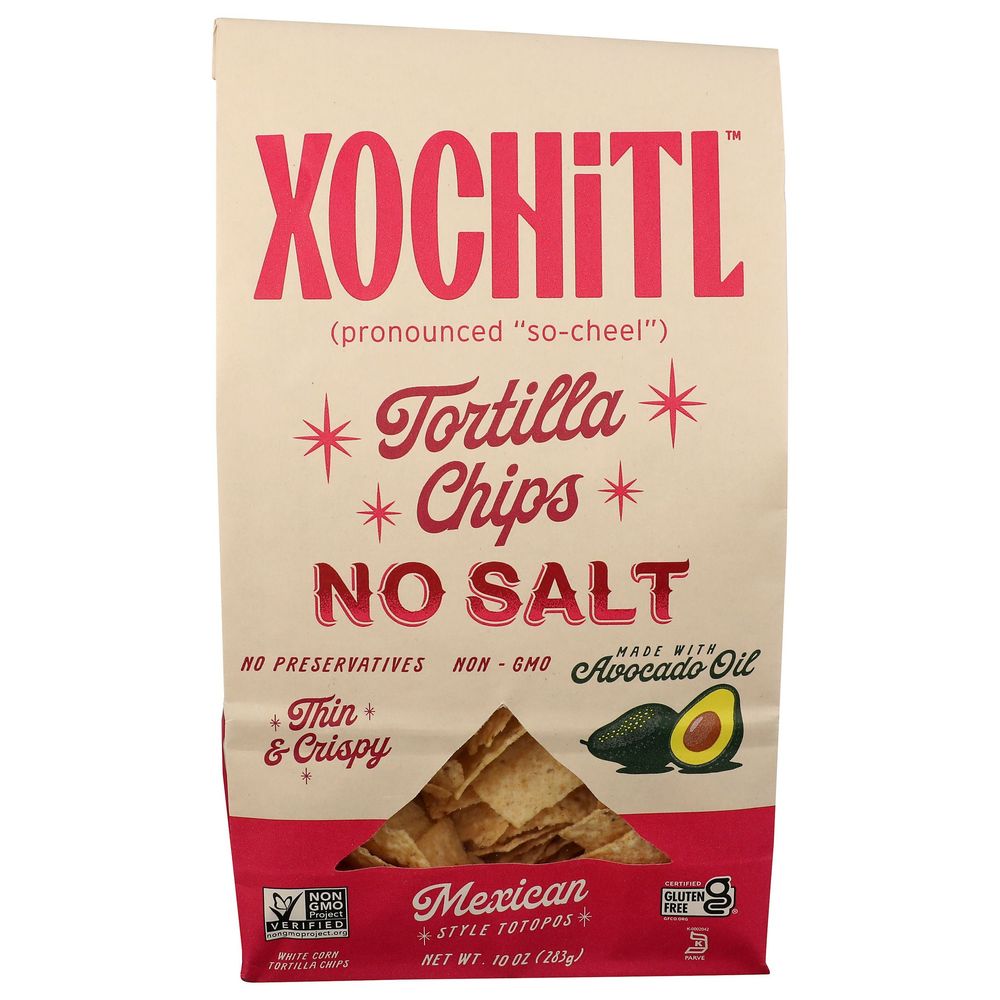 Xochitl No Salt Tortilla Chips, 10 Ounce -- 9 Per Case
