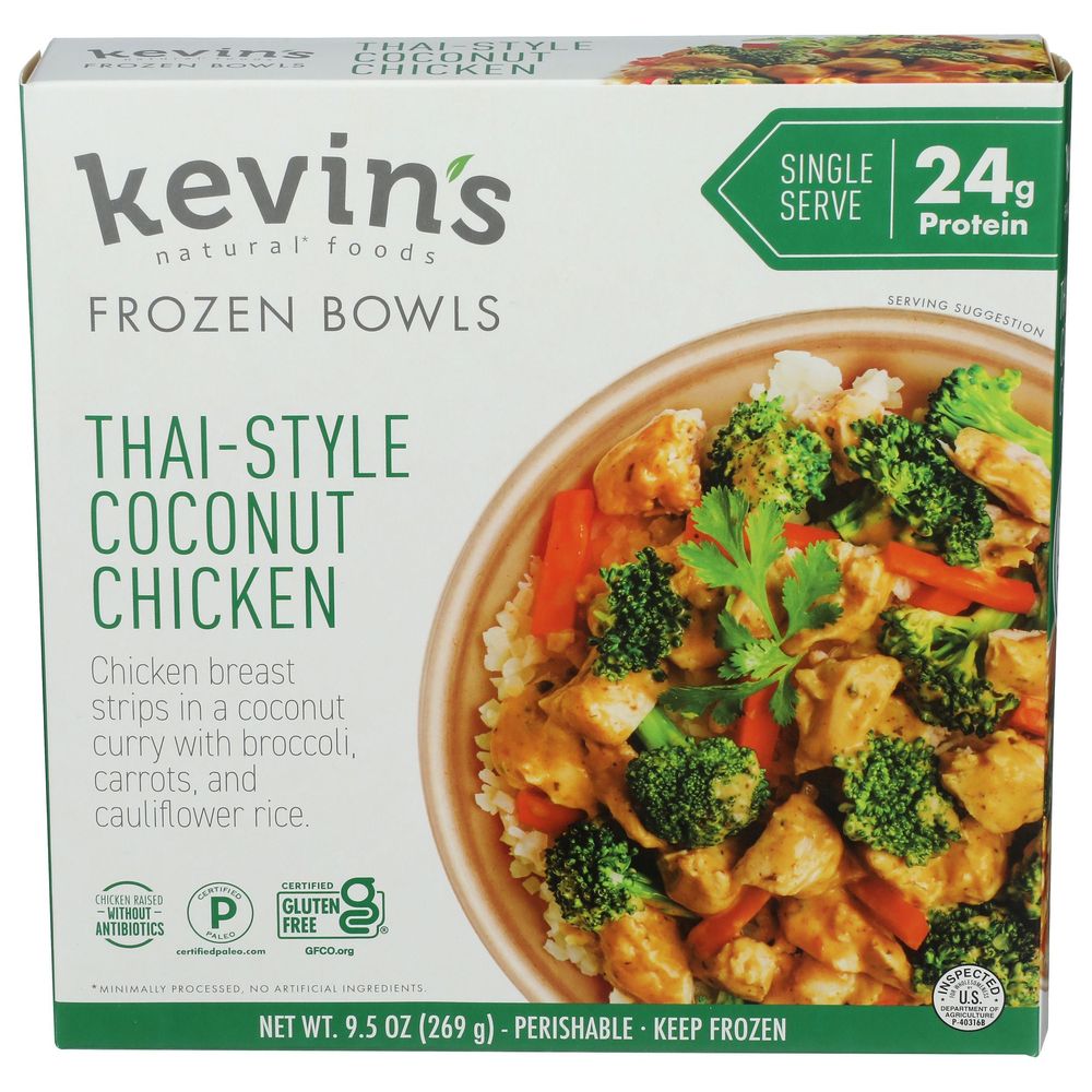 Kevin's Thai-style Coconut Chicken Bowl, 9.5 Ounce -- 8 Per Case