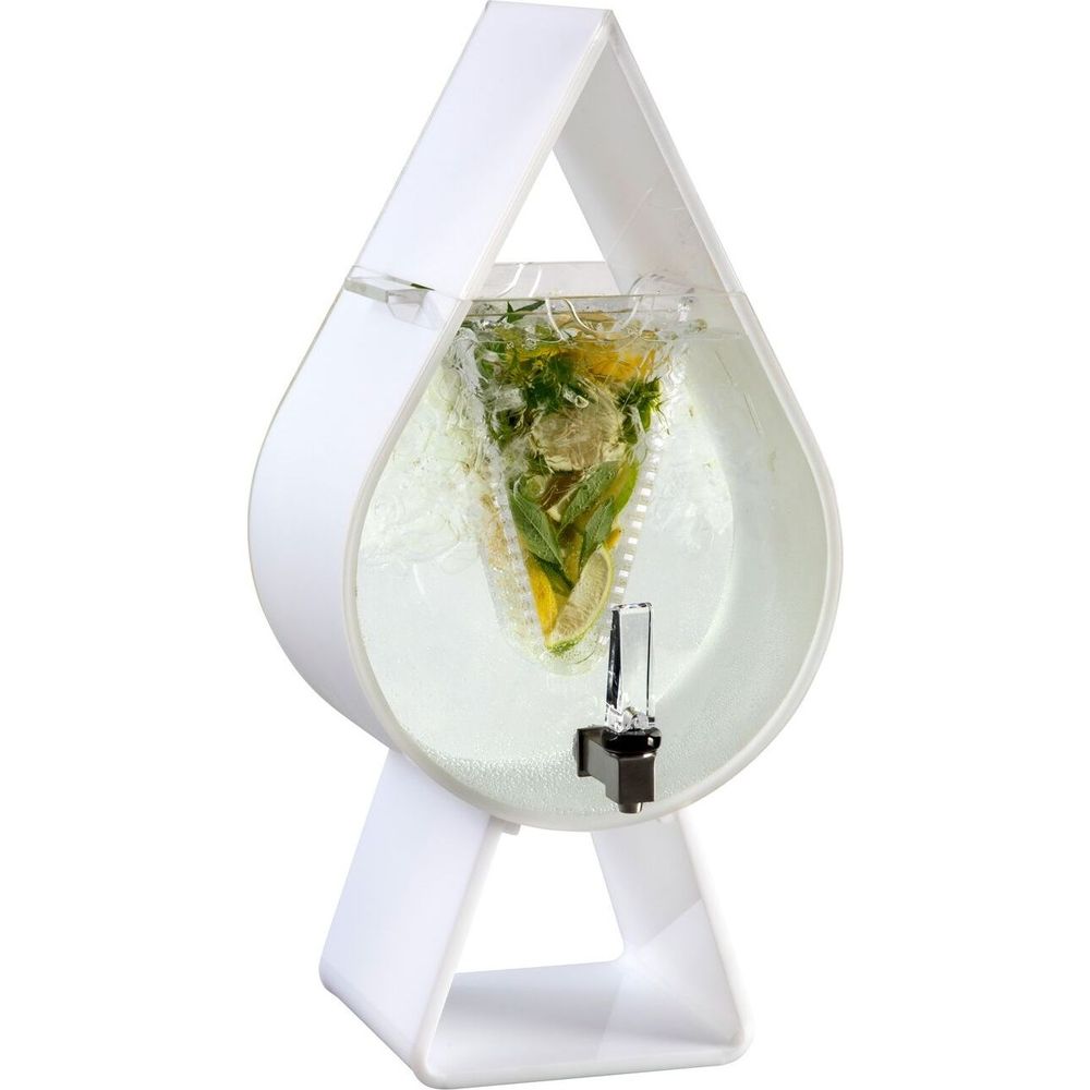 Dispensador De Bebidas Blanco En Forma De Gota Rosseto, Capacidad De 3 Galones