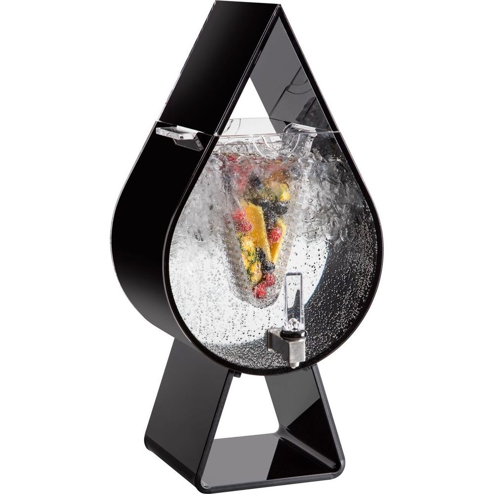 Dispensador De Bebidas Negro En Forma De Gota Rosseto, Capacidad De 3 Galones
