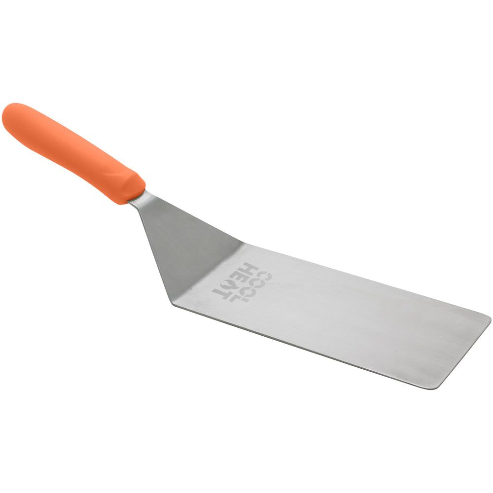 Winco Stainless Steel Satin Finish High Heat Offset Turner With Orange Nylon Handle, 8 X 4 Inch Blade -- 12 Per Case