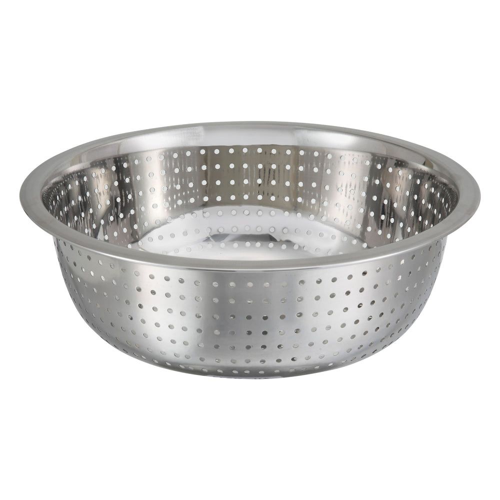 Winco Stainless Steel Chinese-style Fine Colander With 2.5 Mm Drain Holes, 5-1/4 Quart Capacity