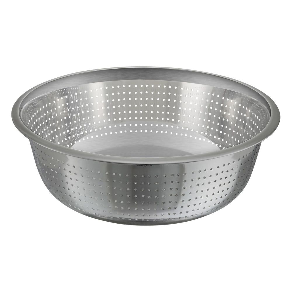 Winco Stainless Steel Chinese-style Fine Colander With 2.5 Mm Drain Holes, 13.75 Quart Capacity