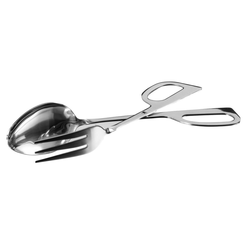 Winco Stainless Steel Satin Finish Fork And Spoon Salad Tong, 10 Inch
