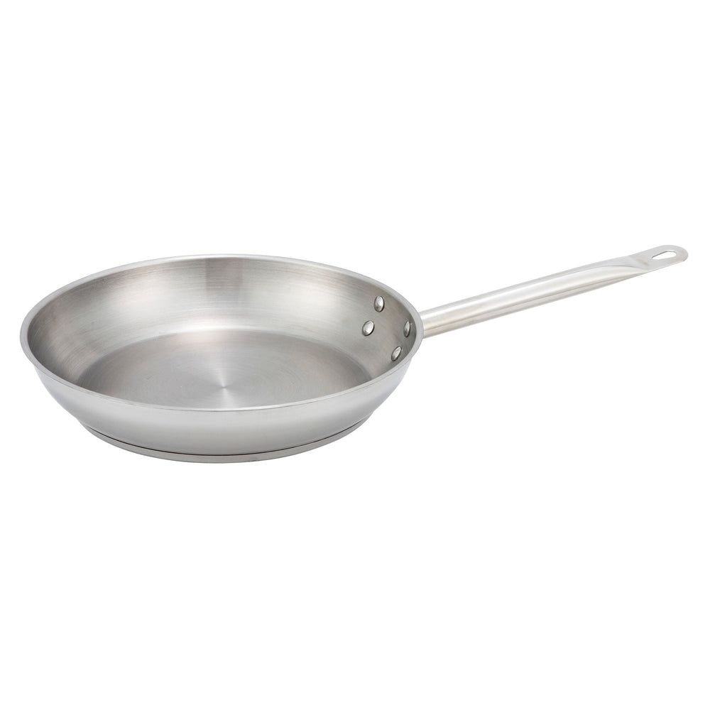 Winco 18/8 Stainless Steel Fry Pan, 11 X 2 Inch