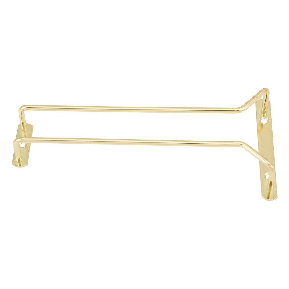 Winco Brass Plated Wire Single Channel Glass Hanger, 10 Inch