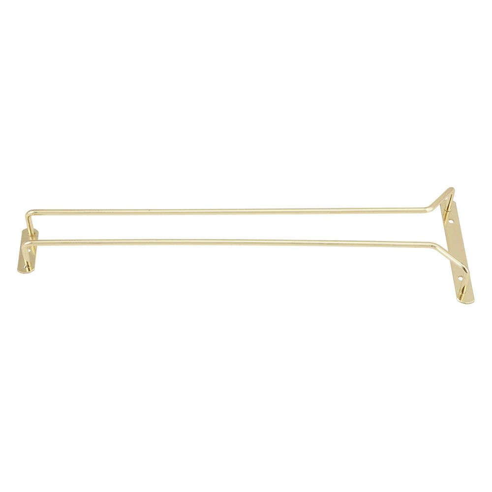 Winco Brass Plated Wire Single Channel Glass Hanger, 16 Inch