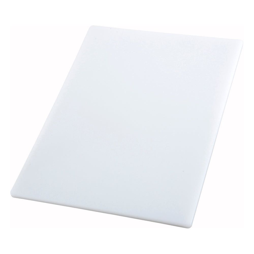 Winco White Plastic Rectangular Cutting Board, 15 X 20 X 1/2 Inch
