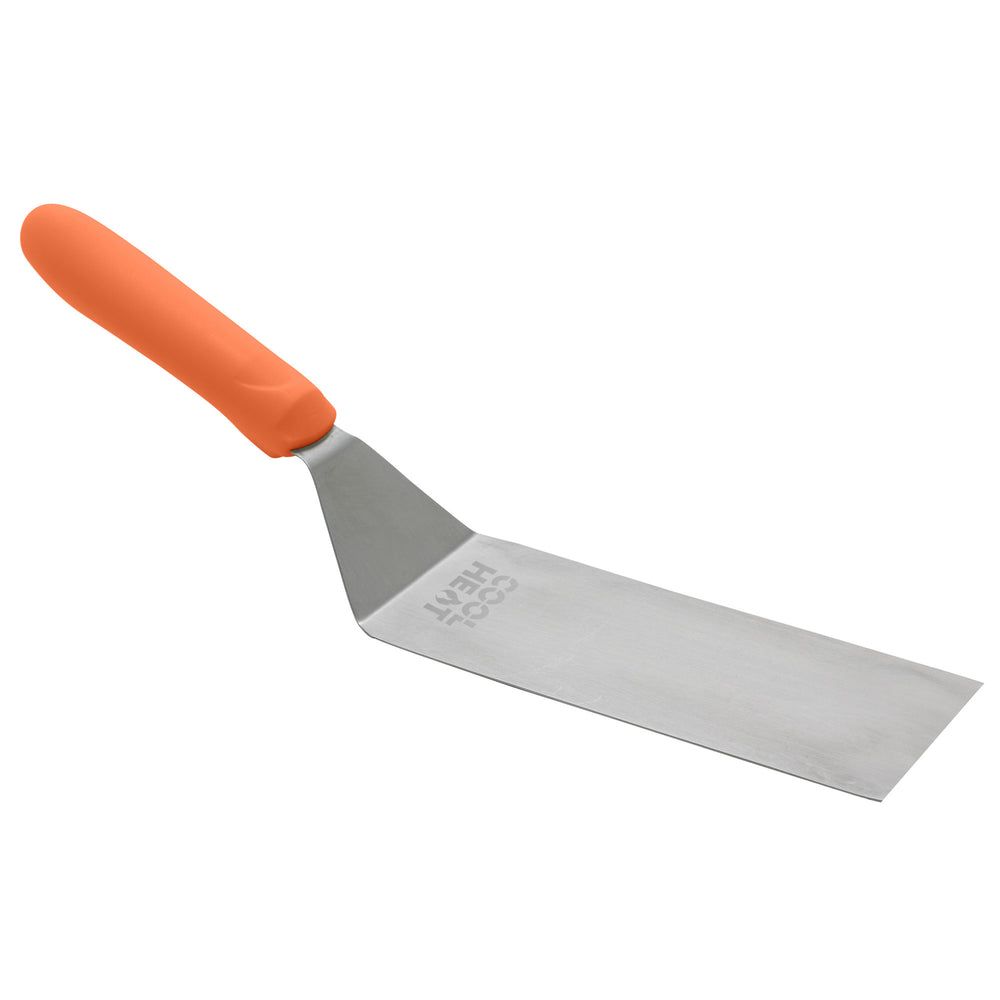 Winco Stainless Steel Satin Finish Square Edge High Heat Offset Turner With Orange Nylon Handle, 7-1/4 X 3 Inch Blade -- 12 Per Case