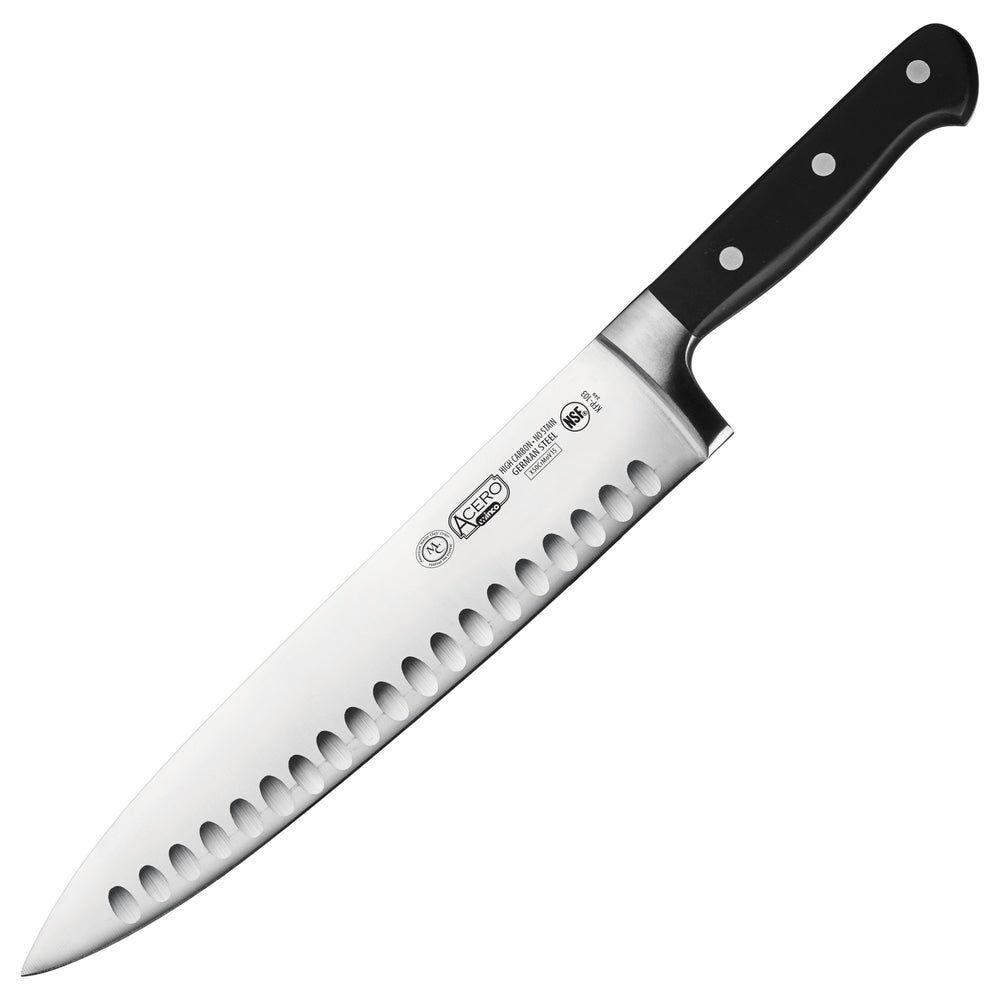 Winco Acero Forged Hollow Ground Chef Knife, 10 Inch Blade -- 6 Per Case